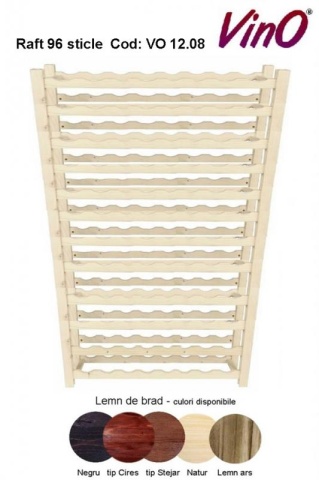 Raft VinO din lemn 12x8 96 sticle