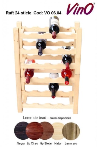 Raft VinO din lemn 6x4 24 sticle