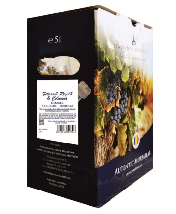 Statiunea Murfatlar Feteasca Regala & Columna Alb Demisec Bag In Box 5L