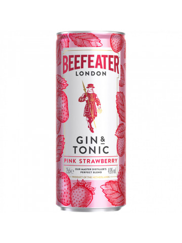Beefeater London Ready to Drink Gin Pink Strawberry & Tonic Doza 250ml