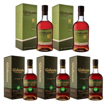 GlenAllachie Colectie Cask Strength 10 YO 5 Expresii 0.7L