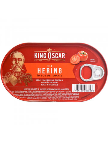 King Oscar Hering file in sos tomat 160g
