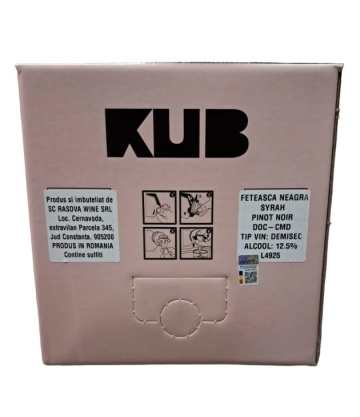 Rasova Kub Feteasca Neagra, Syrah, Pinot Noir Bag In Box Rose Demisec 10L