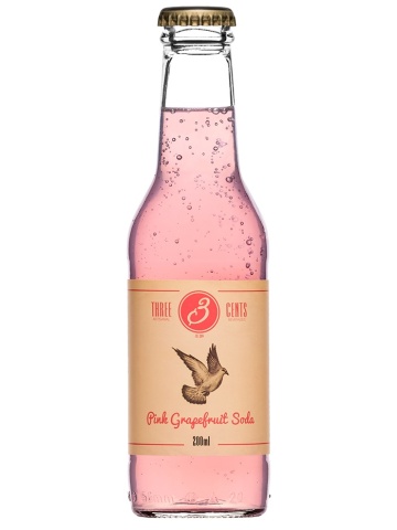 Three Cents Pink Grapefruit Soda 0.2L