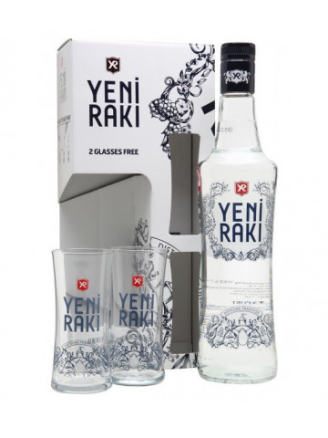 Yeni Raki Cutie Cadou + 2 Pahare 0.7L