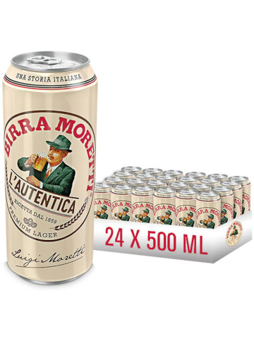 Birra Moretti, Doza 0.5L, Bax, 24 buc