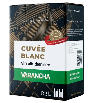 Crama Girboiu Varancha Cuvee Blanc Alb Demisec Bag in Box 3L