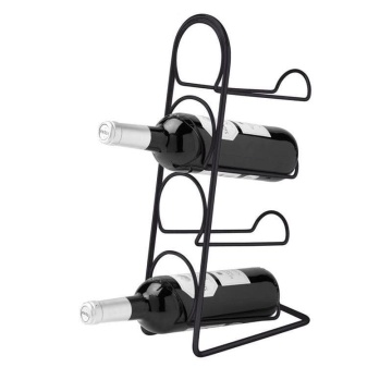 Raft Pisa negru 4 sticle