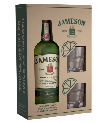 Jameson Irish Whiskey Cutie Cadou 2 Pahare 0.7L