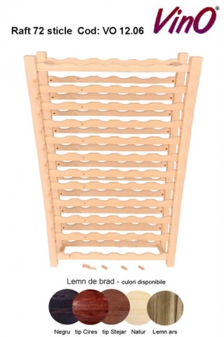 Raft VinO din lemn 12x6 72 sticle