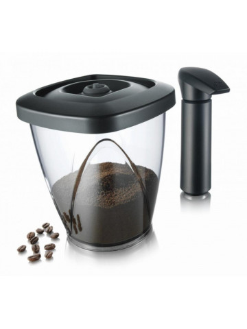 Vacu Vin Set recipient cu vidare cafea pentru depozitare si pompa vacuumat