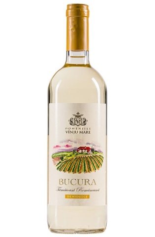 Vânju Mare Bucura Tămâioasă Românească alb demidulce 0.75L