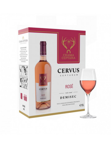 Crama Ceptura Cervus Cepturum Rose Demisec Bag in Box 3L