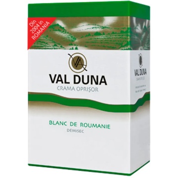 Crama Oprisor Val Duna Blanc De Roumanie Vin Alb Demisec Bag in Box 5L