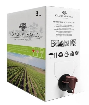 Crama Viisoara Vin Bag in Box Muscat Ottonel Alb Demisec 3L