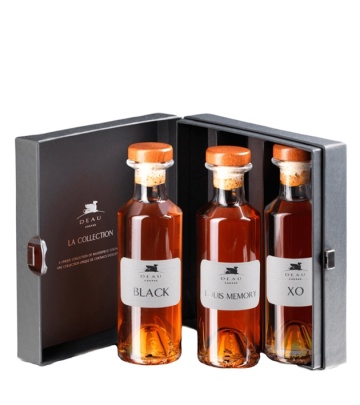 Deau Cognac La Collection XO, BLACK, LOUIS MEMORY 3x0.2L