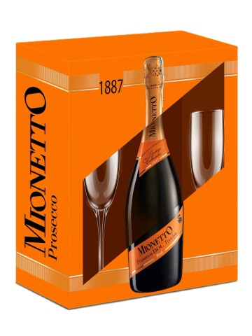 Mionetto Prosecco DOC Treviso Prestige Collection Cutie cu Pahare 0.75L