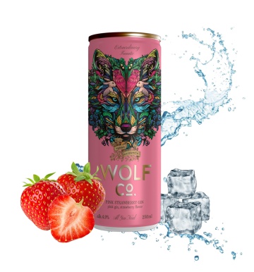 Wolf Gin & Tonic Strawberry Flavour 4,9% Alc. 250ml