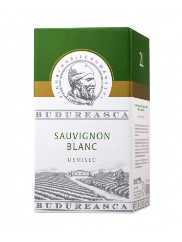 Budureasca Sauvignon Blanc Demisec Bag in Box 2L