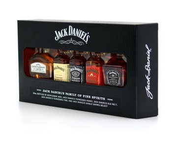 Jack Daniel's No 7 Tennessee Whiskey "Family of Brands" 5 x 0.05L