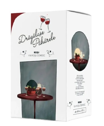 Jidvei Dragalase Paharele Rosu Demisec Bag in Box 10L