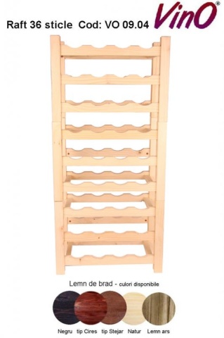 Raft VinO din lemn 9x4 36 sticle