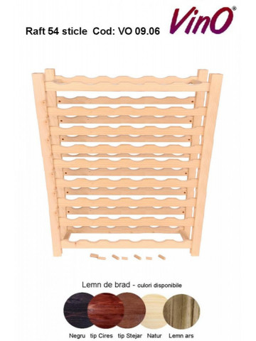 Raft VinO din lemn 9x6 - 54 sticle