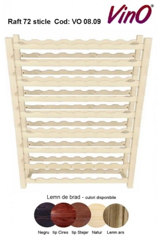Raft VinO din lemn 9x8 72 sticle