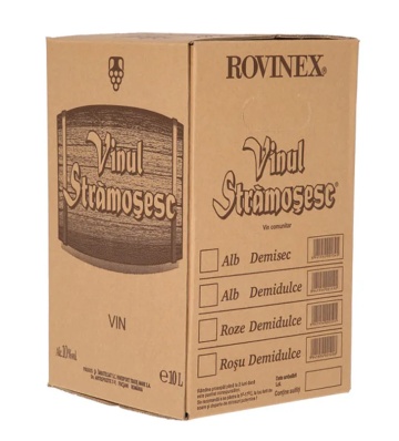 Rovinex Vinul Strămoșesc Alb Demisec Bag in Box 10L