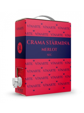 Vinarte Castel Starmina Merlot Rosu Sec Bag in Box 3L