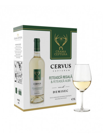 Crama Ceptura Cervus Cepturum Feteasca Regala & Feteasca Alba Bag in Box 3L