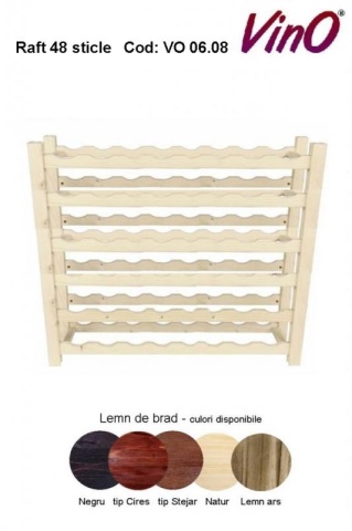 Raft VinO din lemn 6x8 48 sticle