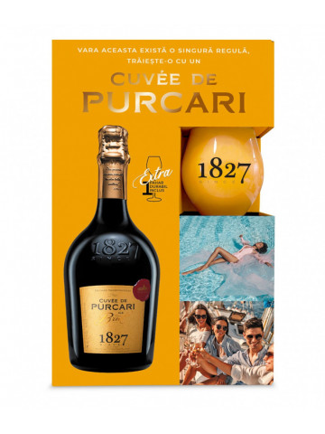 Spumant Cuvee de Purcari Alb Brut Pahare Cadou 0.75L