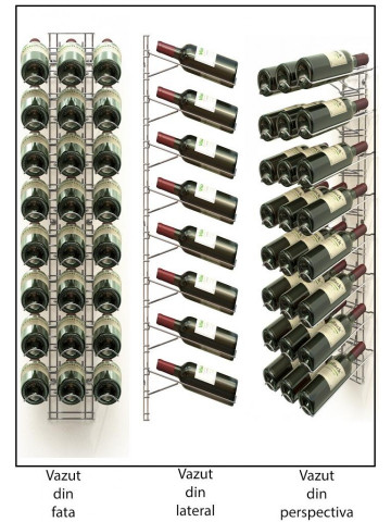 Suport Metalic Cromat 24 sticle
