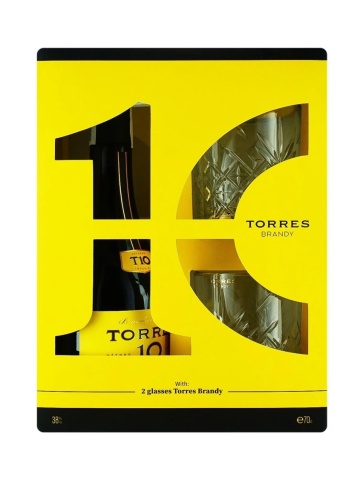 Torres Brandy 10 Reserva Imperial Cutie Pahare 0.7L