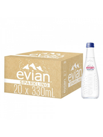 Apa Evian Sparkling Sticla 0.33L