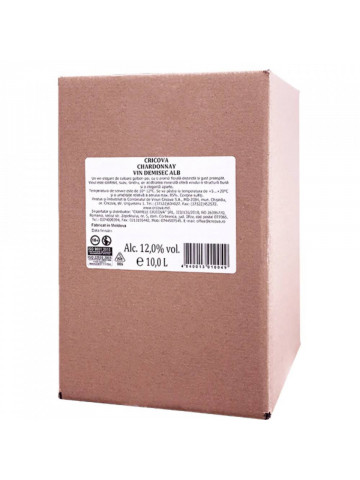Cricova Chardonnay Alb Demisec Bag In Box 10L