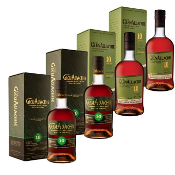 GlenAllachie Colectie Cask Strength 10 YO 4 Expresii 0.7L