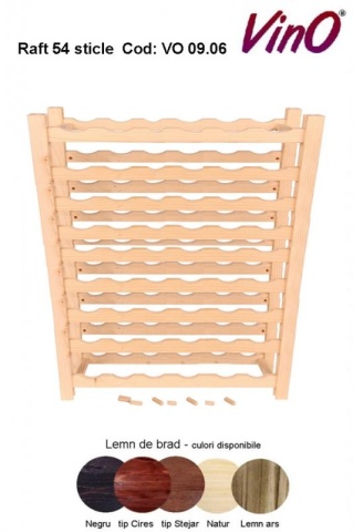Raft VinO din lemn 9x6 54 sticle