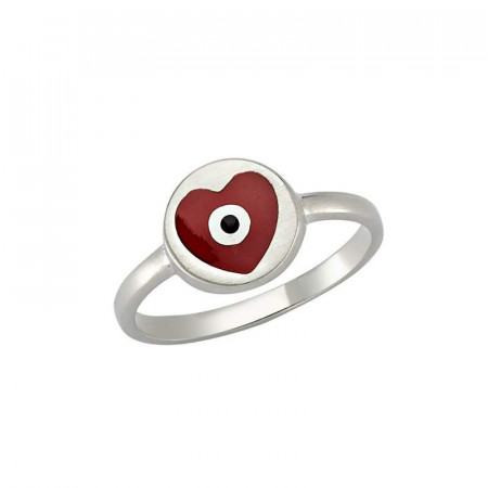 Wholesale heart design evil eye ring