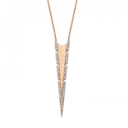 Wholesale Silver Long Triangle Pendant Necklace