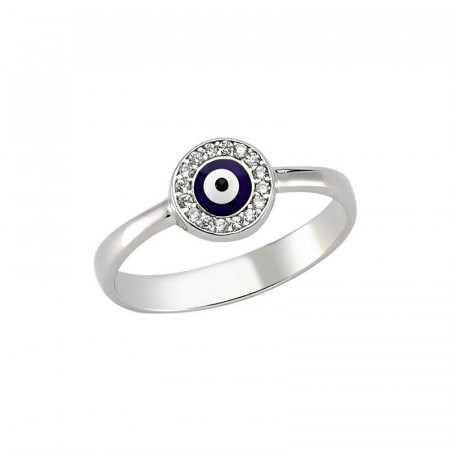 Wholesale dark blue evil eye Turkish ring