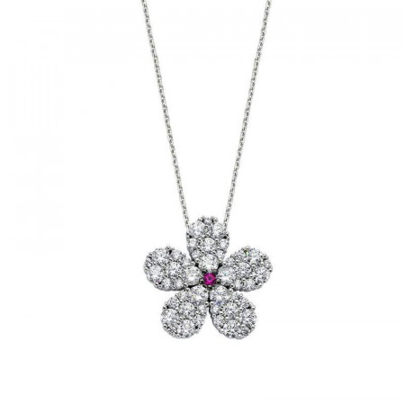 Turkish Jewelry Wholesale Flower Silver Necklace