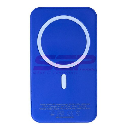 Acumulator universal extern Powerbank Magnetic Wireless Yiikoo 10000mAh 15W BLUE