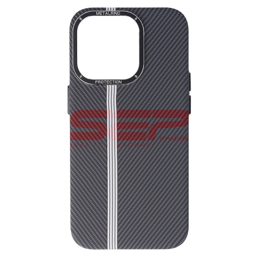 Husa PC MetalRing Carbon Apple iPhone 14 Pro Graphite