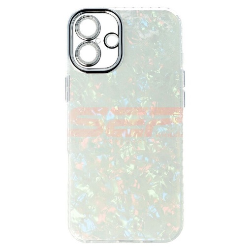 Husa silicon Aurora Shell Apple iPhone 16 Diamonds Lens