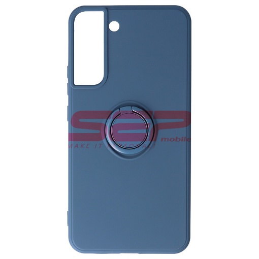 Husa silicon Liquid Ring Stand Samsung Galaxy S22 Plus Blue