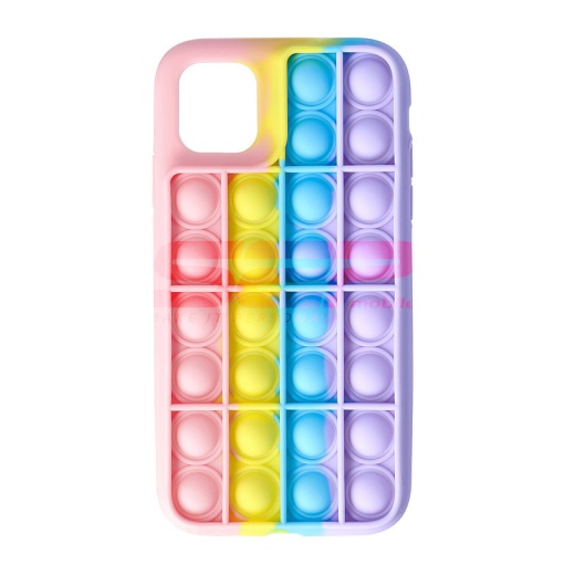 Husa silicon Pop IT Bubble Apple iPhone 11 Rainbow