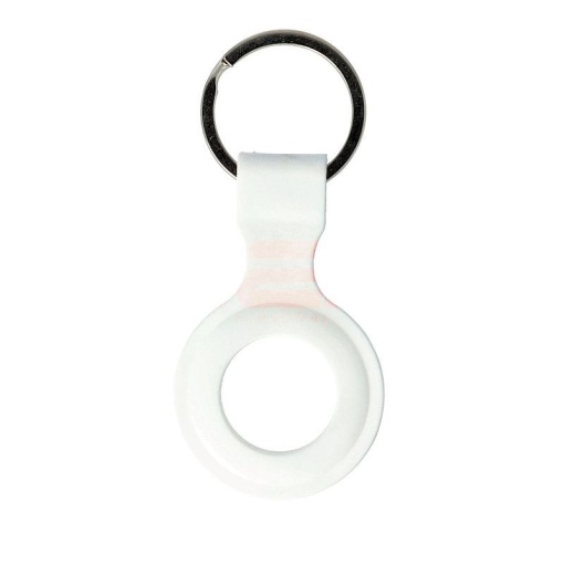 Husa silicon tip breloc pentru AirTag WHITE