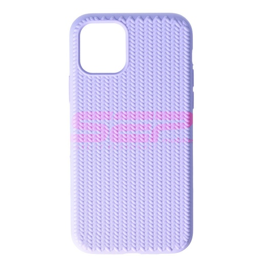 Husa silicon Woven Texture Apple iPhone 11 Pro Lavender